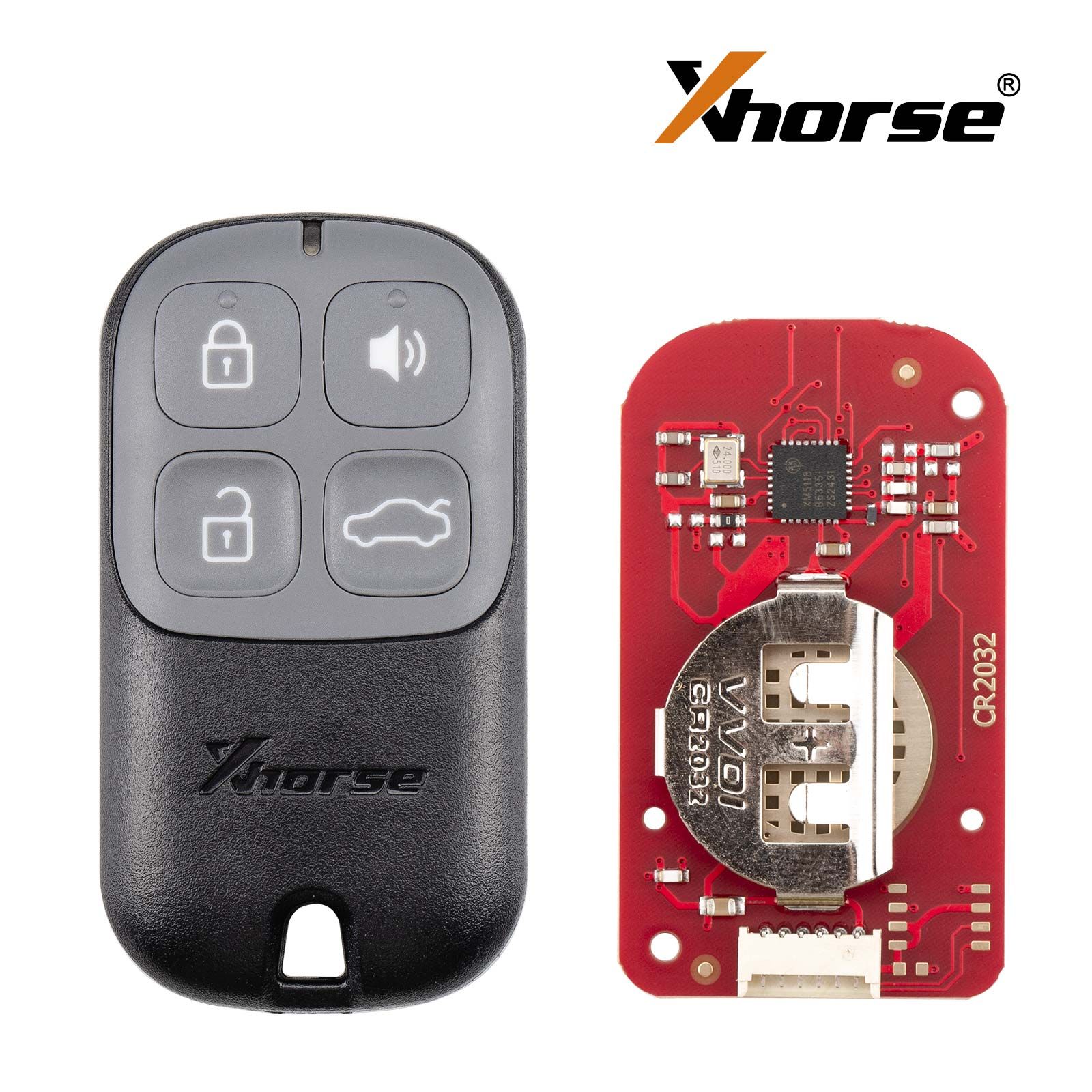 2025 XHORSE XKXH20EN VVDI Black 4 Buttons Second Generation Universal Wired Remote 5pcs/lot