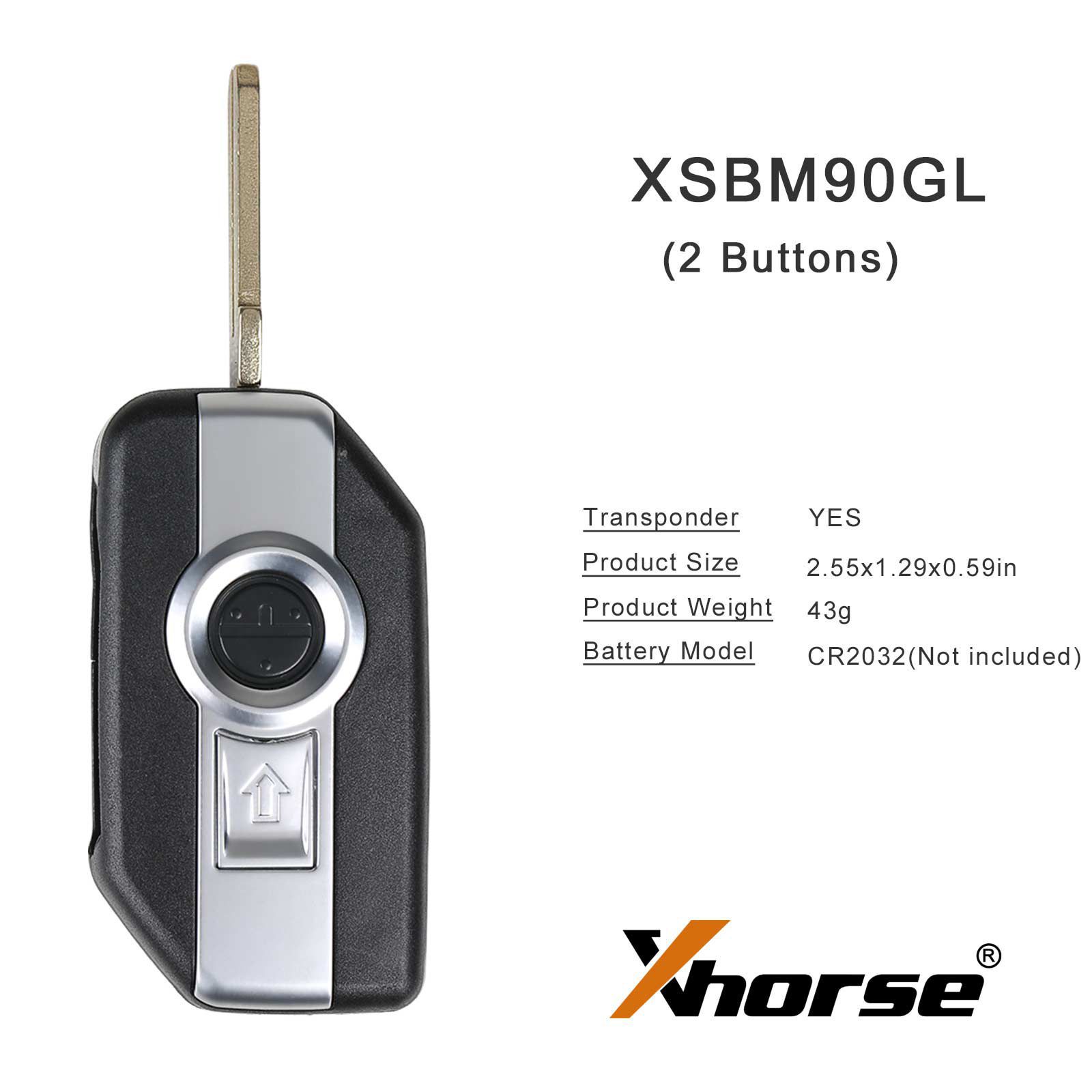 2023 Neueste Xhorse XSBM90GL XM38 BMW Motorrad Smart Key mit 8A Chip 3 Tasten Shell