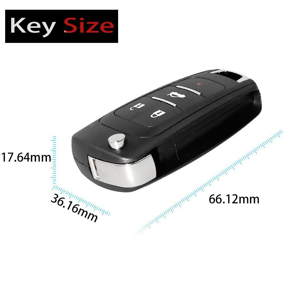 Xhorse XNBU01EN Wireless Remote Key Buick Flip 4 Tasten Englische Version 5pcs/lot