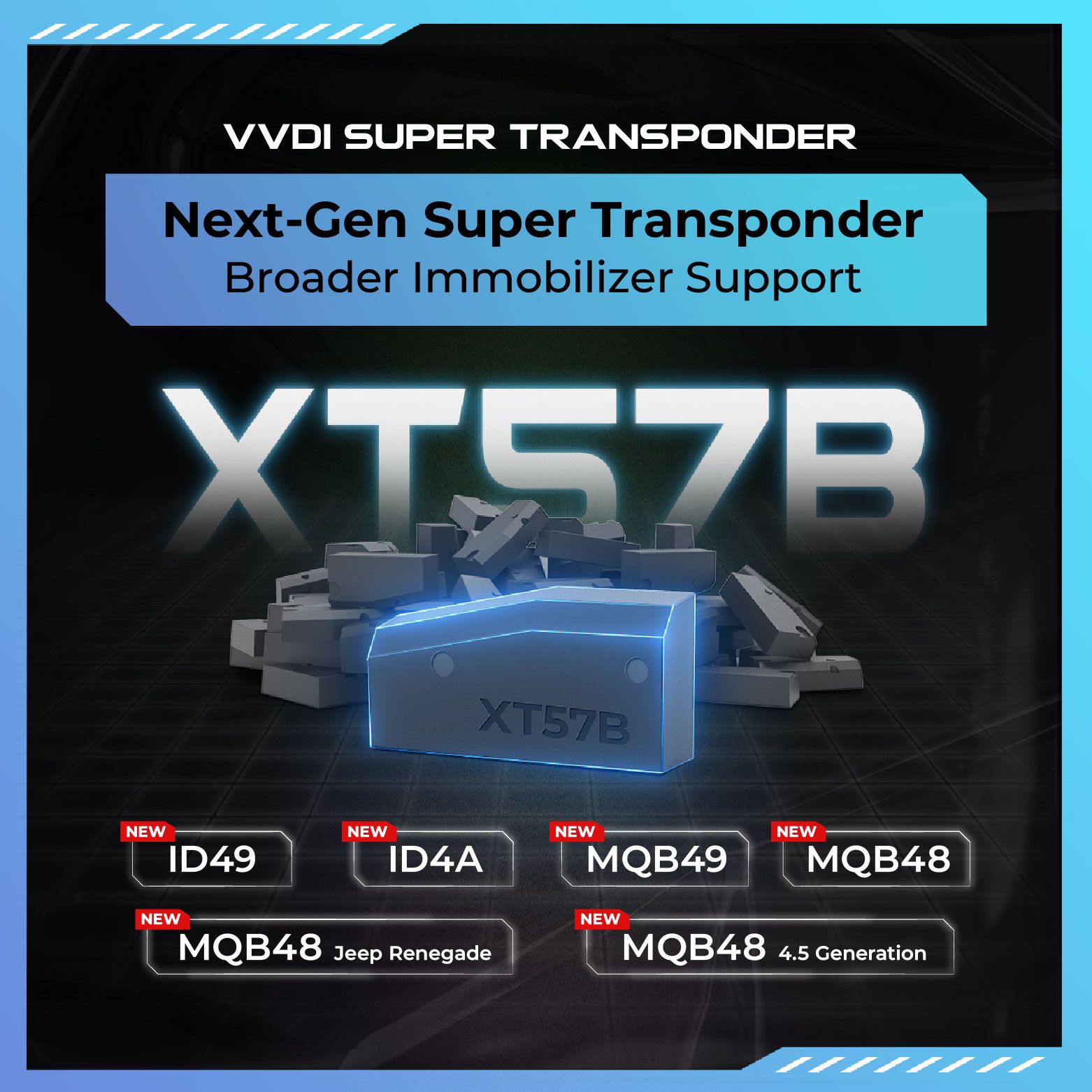 2026 Xhorse VVDI XT57B XDCST3EN Super Chip Unterstützung 7935, 46, 47, 48, 49, 4A und MQB48 Global Version 10pcs / lot