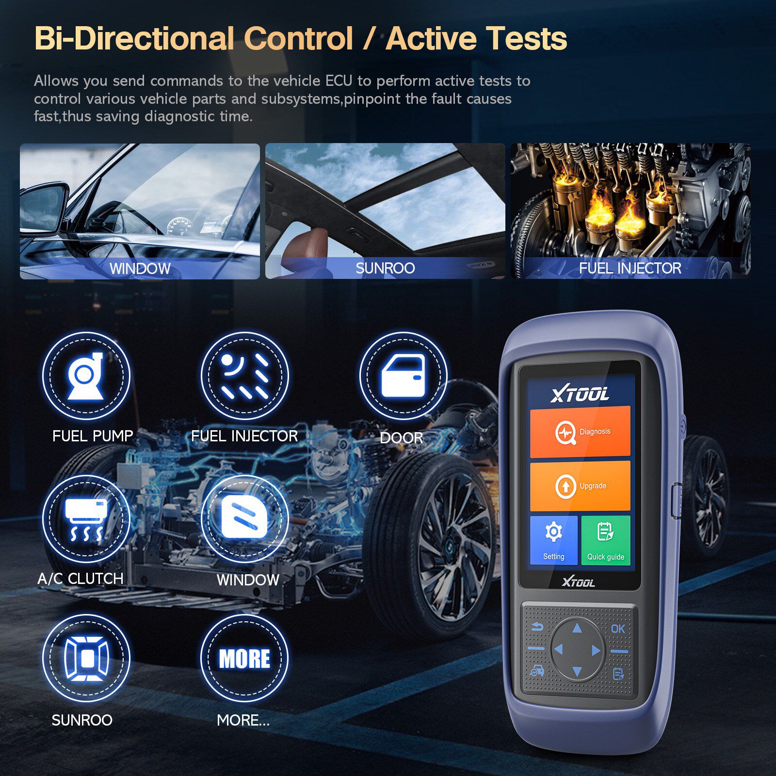 Xtool A30 PRO Touchscreen OBD2 Auto-Kfz-Diagnosewerkzeug mit 15-Arten-Reset-Funktionen DPF TPMS SAS ÖL EPB IMMO Freies Update