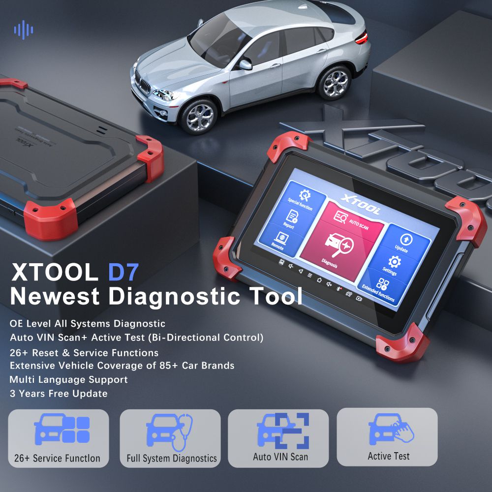Neueste XTOOL D7 Automotive All System Diagnostic Tool Code Reader Key Programmer Auto Vin mit 26+ Reset Funktionen Aktiver Test