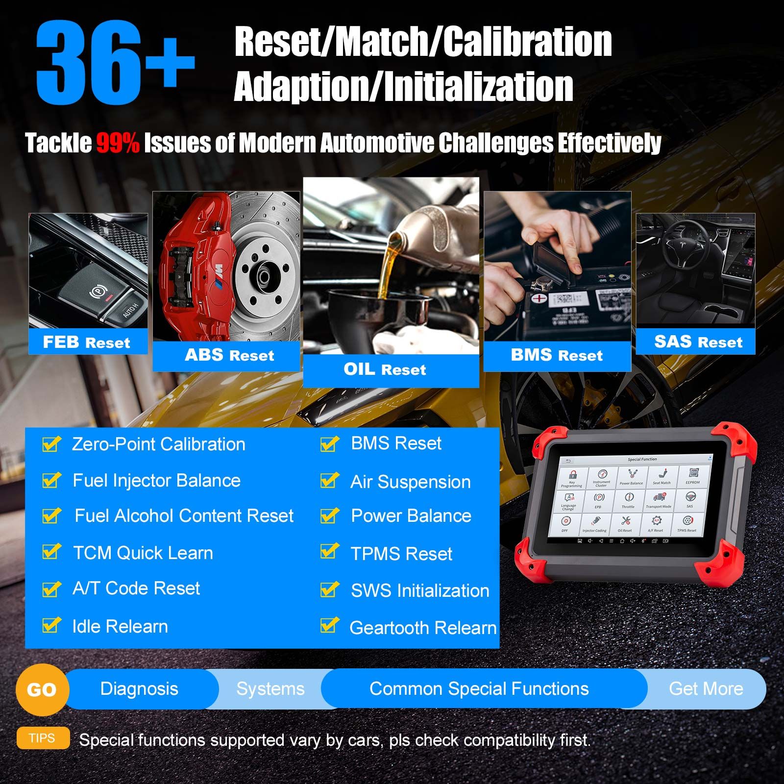 XTOOL D7 Automotive Diagnostic Tool Bi-Directional Support OE-Level Full Diagnosis with 36+ Services IMMO/Key Programming ABS Bleeding