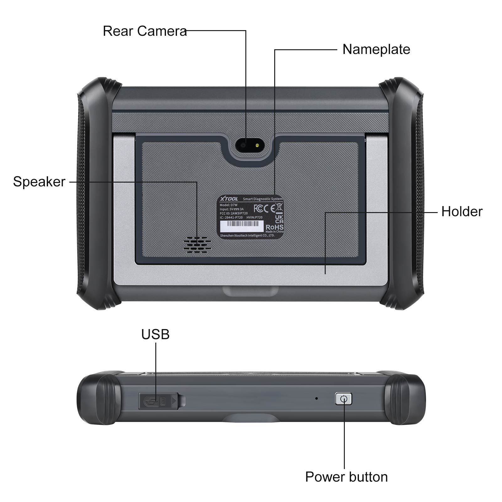 XTOOL D7W D7WIFI Bi-directional All Systems Diagnostic & Key Programmer Support ECU Coding CAN FD & DOIP 40+ Services