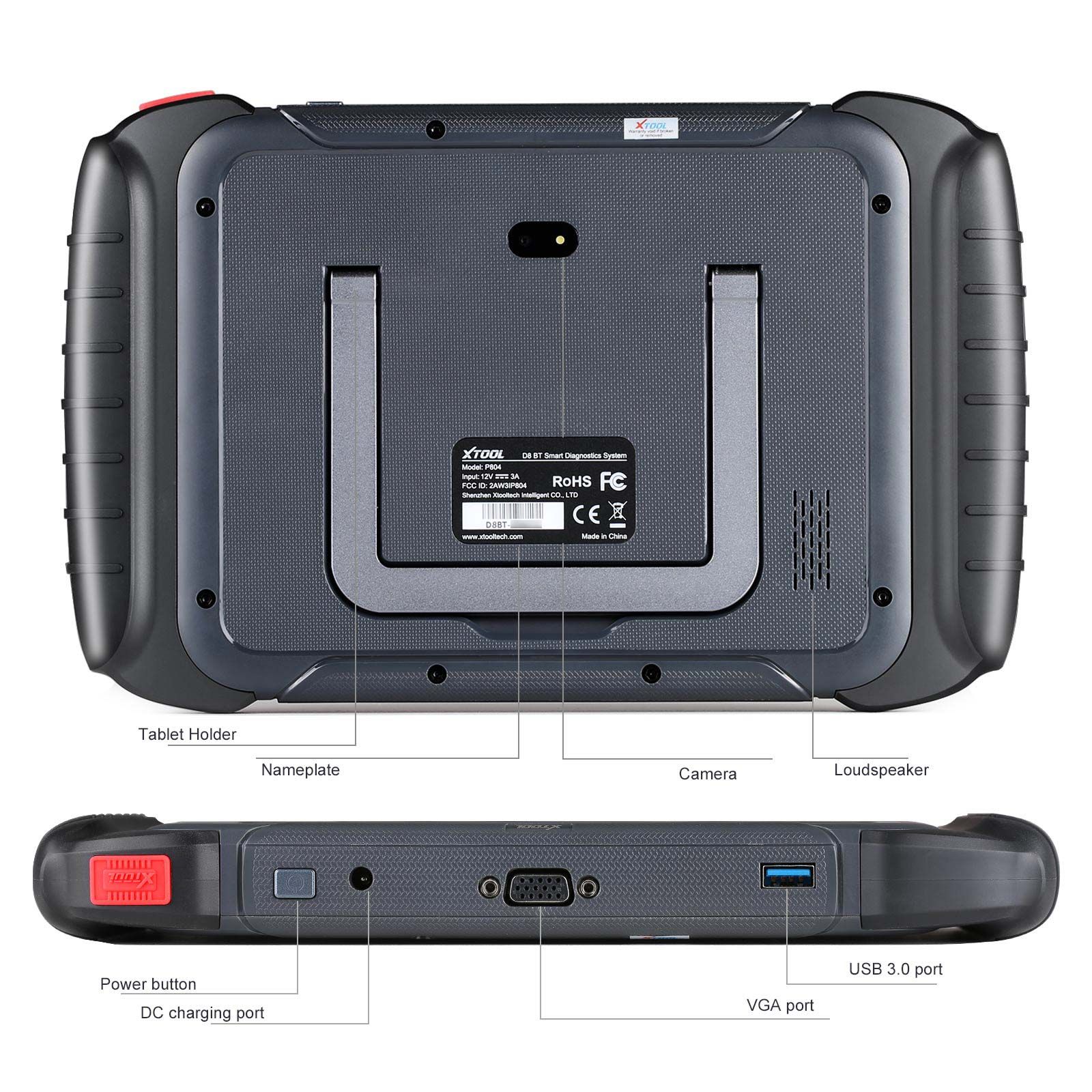 XTOOL D8BT Full System Diagnostic Tool Active Test With 38 Service Functions ECU Coding Support CAN FD