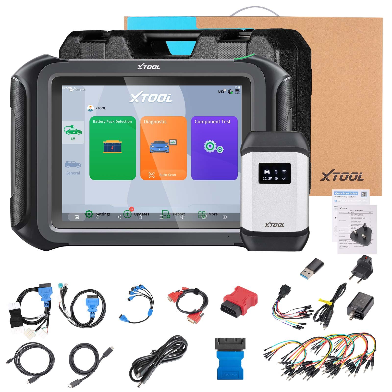 XTOOL D9 EV Electric Vehicles Diagnostic Tablet Support DoIP and CAN-FD For Tesla For BYD With Battery Pack Detection