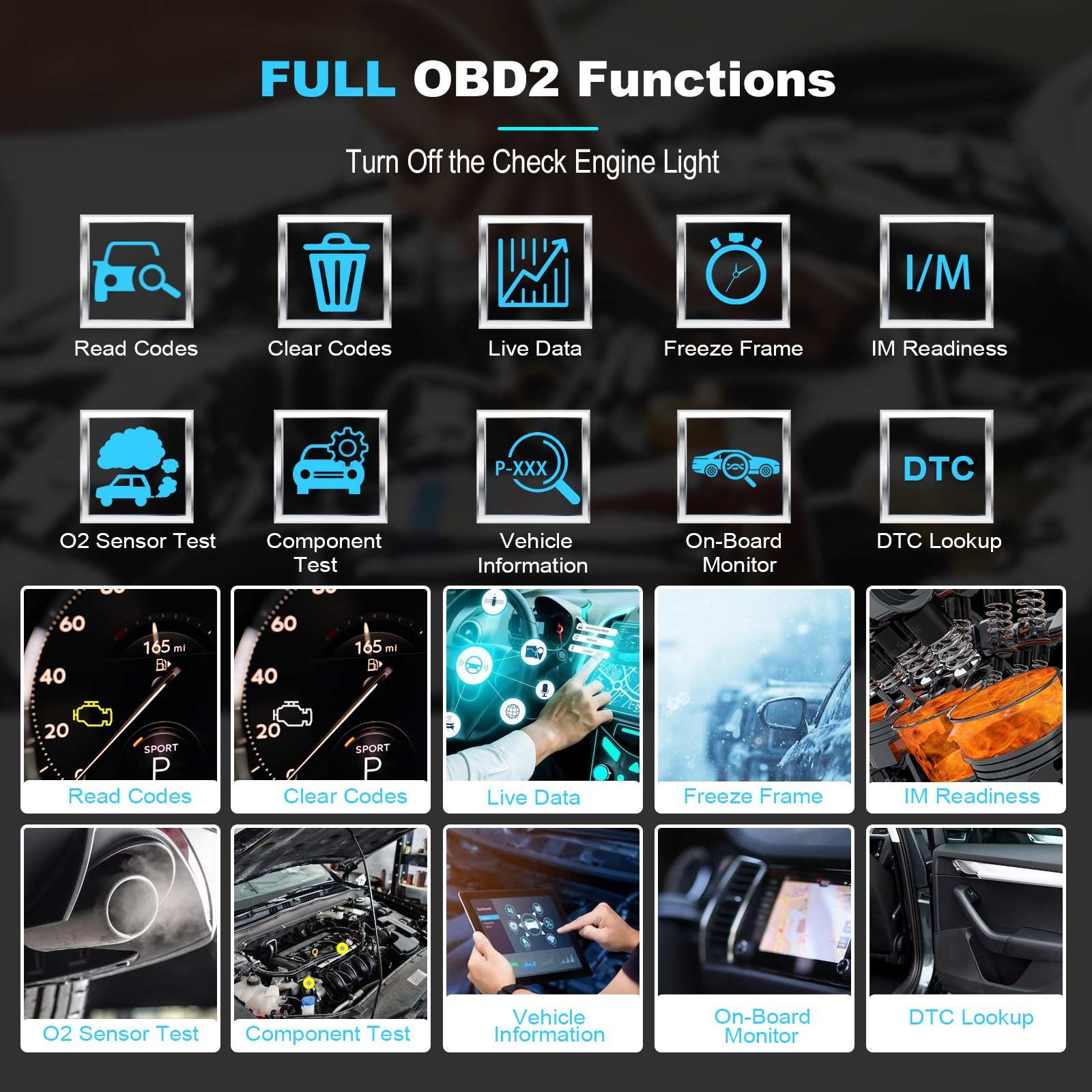XTOOL InPlus IP508 OBD2 Scanner Diagnostic Tool with 6 Services ABS Bleeding Oil Reset EPB SAS BMS Throttle Free Updates
