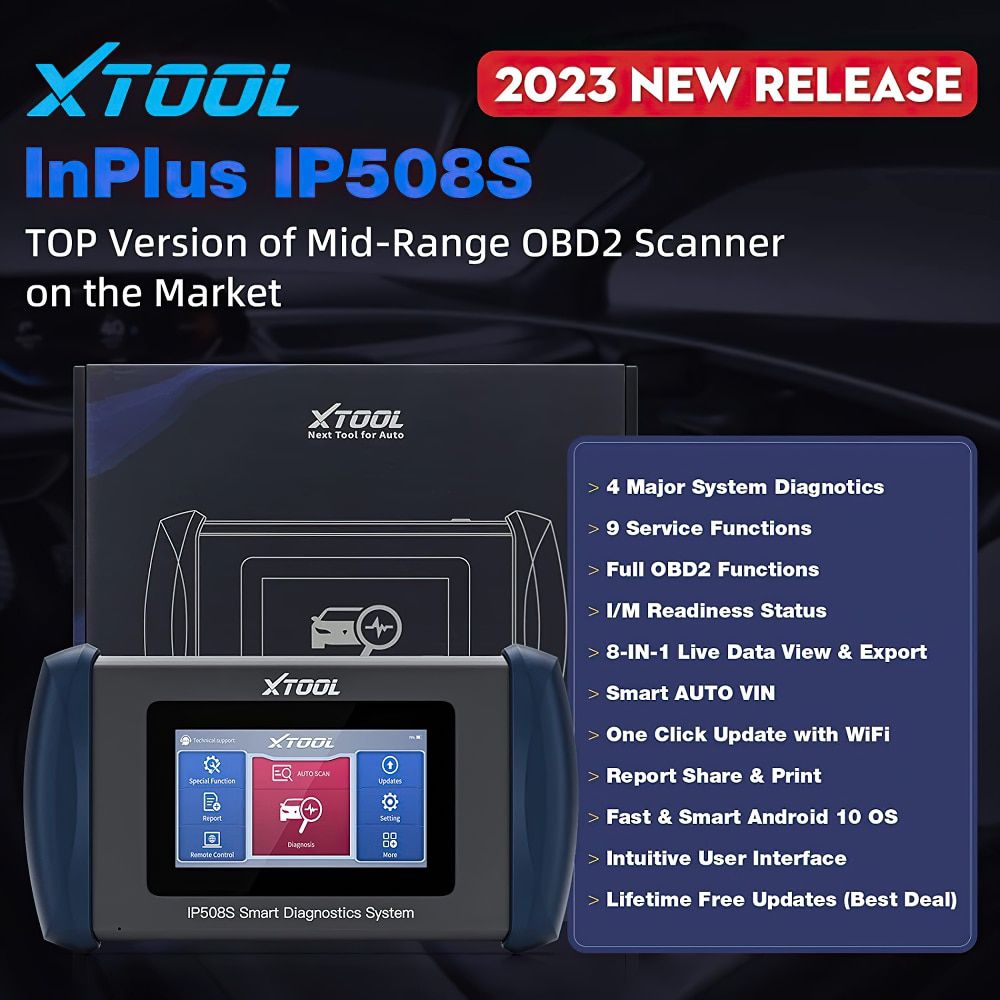 XTOOL InPlus IP508S OBD2 Diagnosewerkzeug Automotive ABS SRS Airbag Motor AT Code Reader Scanner Besser 129E Online Update