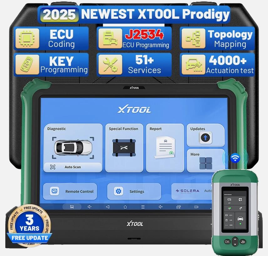 XTOOL Prodigy Smart Diagnosis Scanner J2534 ECU Programmer Battery Test 51+Rests