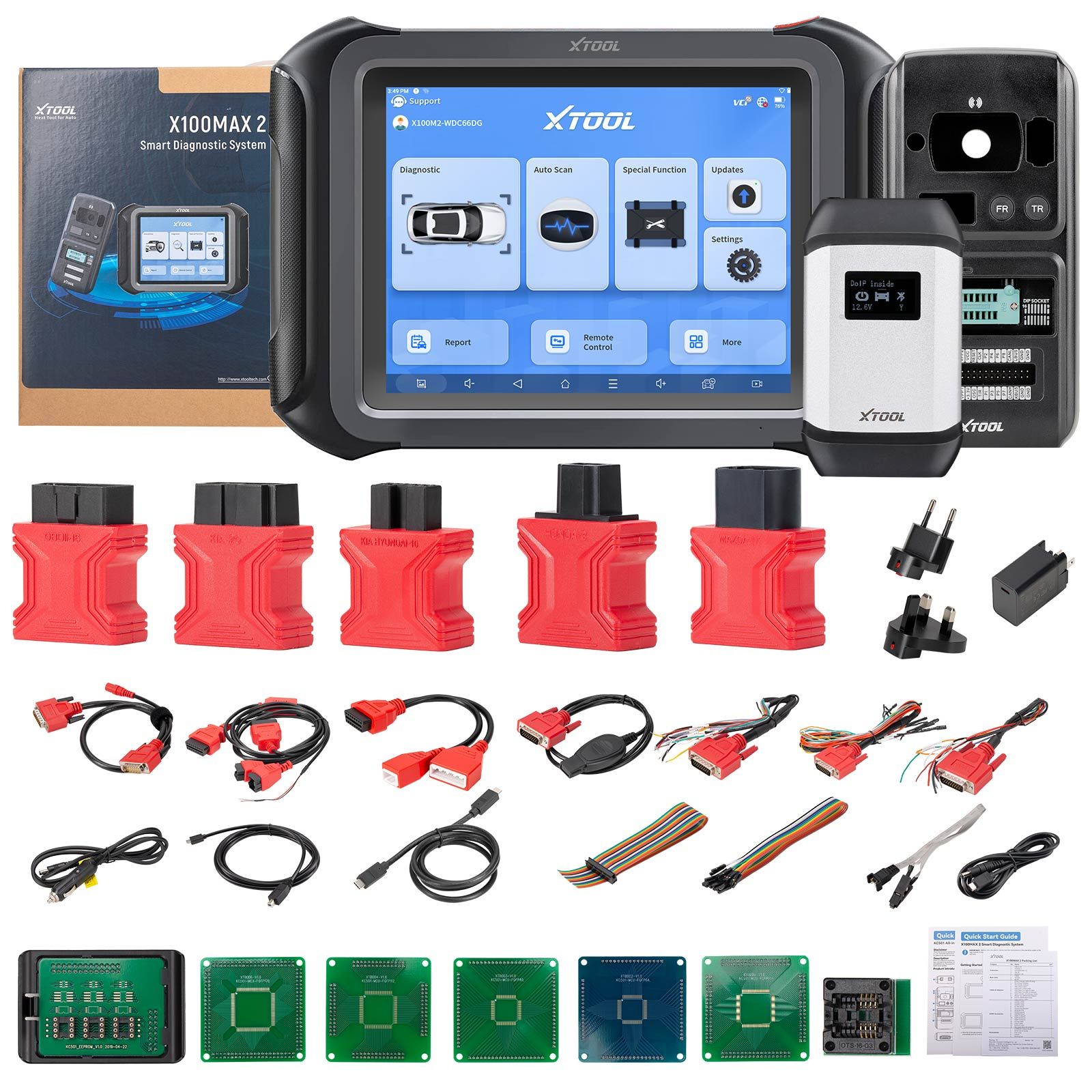 2025 XTOOL X100 MAX 2 Auto Key Programmer with J2534 VCI and KC501 Supports 42 Service Functions ECU Programming Topology Update of X100 PAD3