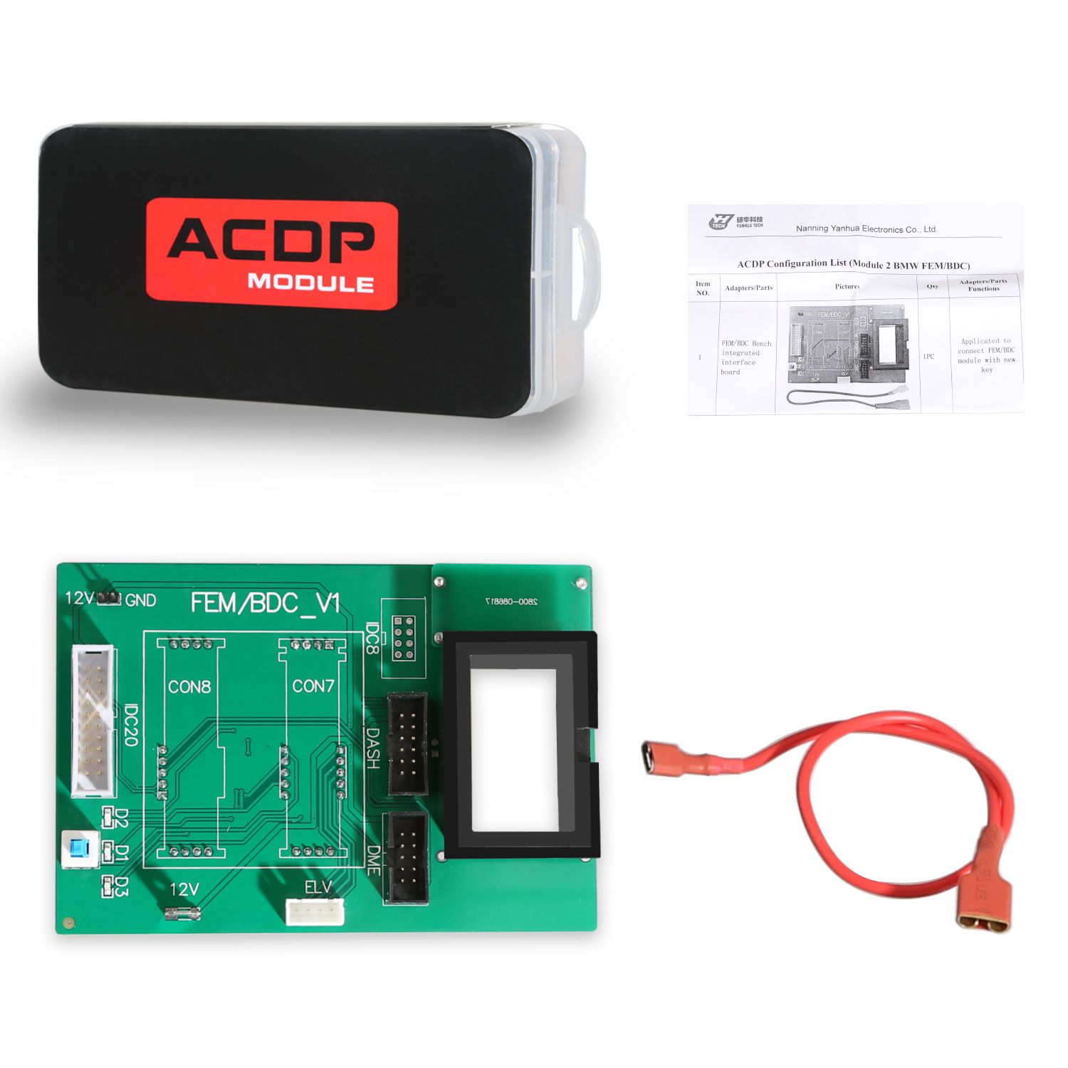 2025 Yanhua ACDP-2 BMW IMMO Package with Module 1/2/3/31/38 + License + BDC2 Platform + B48/N20/N55/B38 Bench Interface Board + BDC3 BCP Board