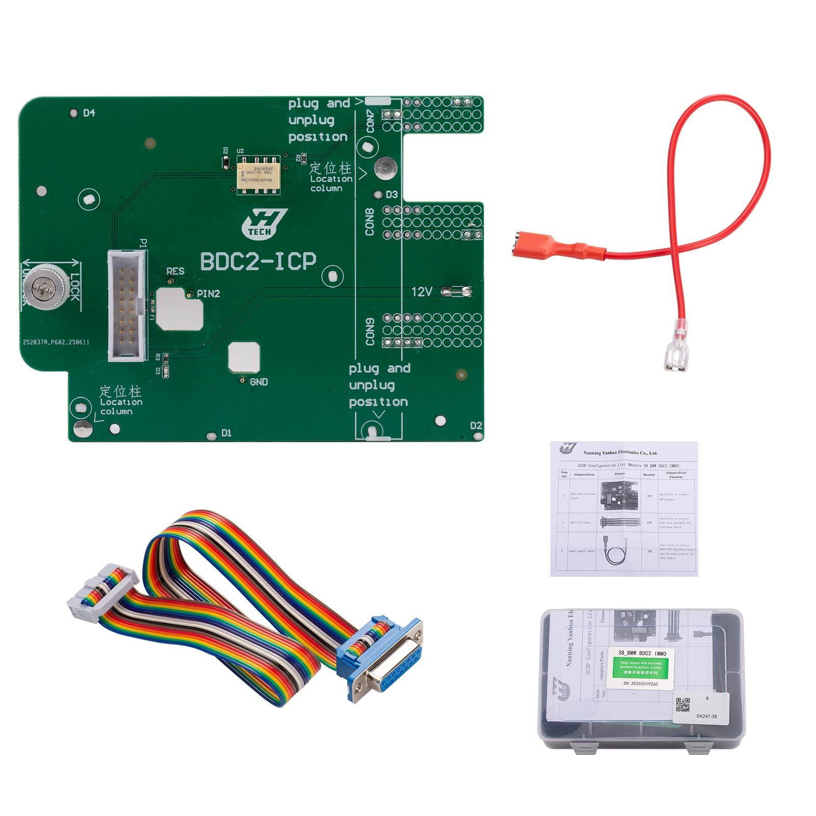 2026 Yanhua ACDP-2 BMW G-Serie Paket ACDP2 Hardware + Modul 38 + BDC2 Alle Schlüssel verloren Plattform + BDC3 BCP Schnittstelle Board