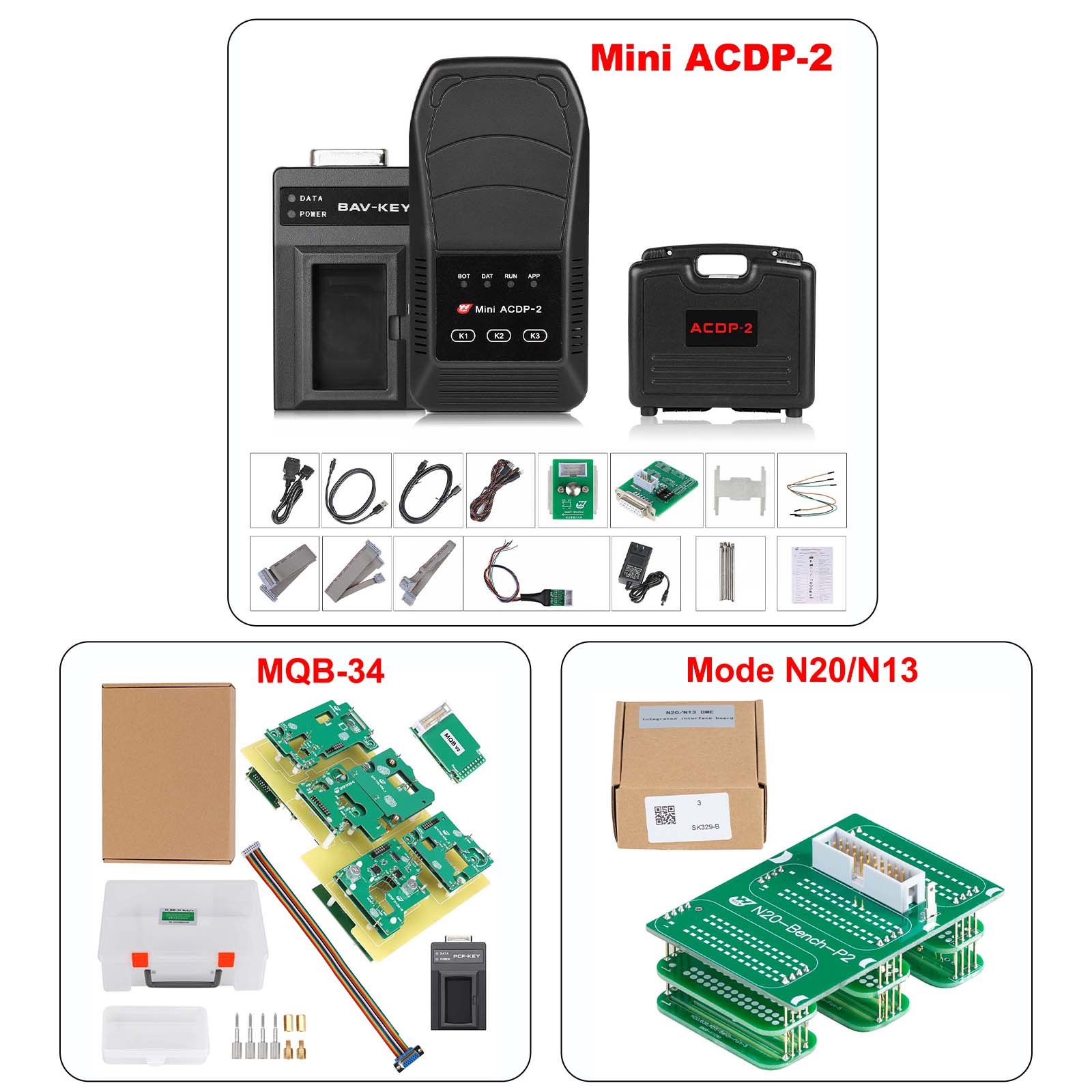 2025 Yanhua ACDP-2 Locksmith Package with Module 1/2/3/7/9/10/12/20/24/29/31/33/34 for BMW Land Rover Porsche Volvo VW Audi Add Keys & All Key Lost