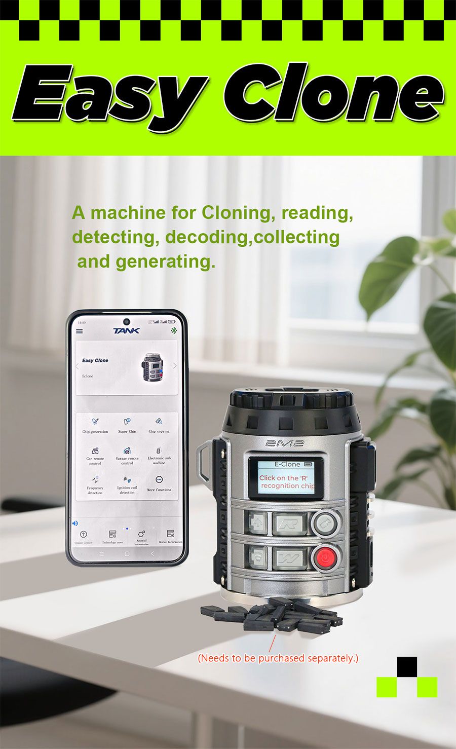 2M2 TANK Easy Clone Machine for cloning, reading, detecting, decoding, collecting and generating. 
