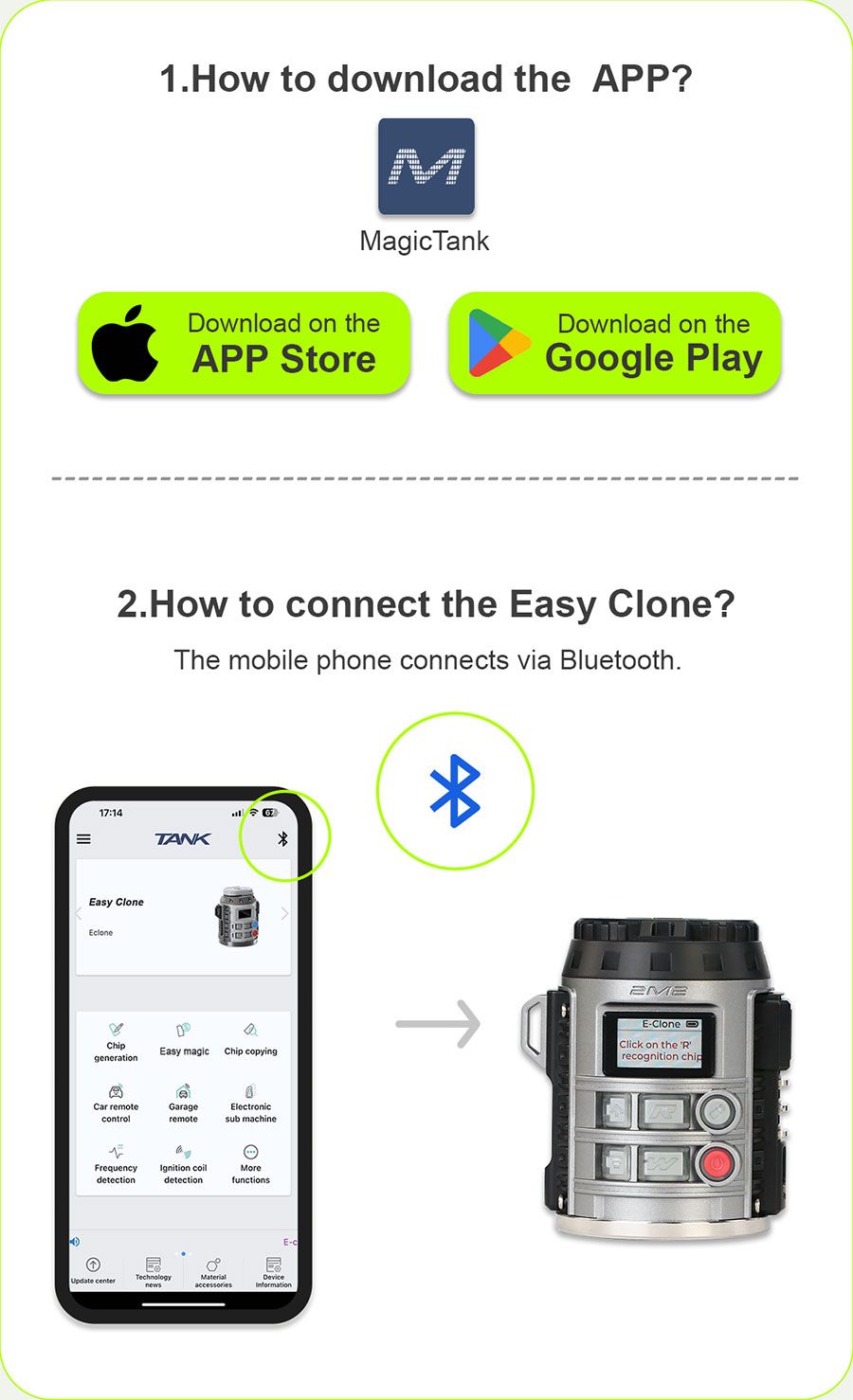 2M2 TANK Easy Clone Machine for cloning, reading, detecting, decoding, collecting and generating. 