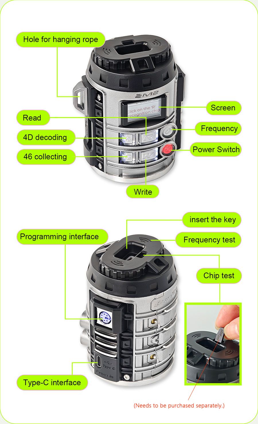 2M2 TANK Easy Clone Machine for cloning, reading, detecting, decoding, collecting and generating. 