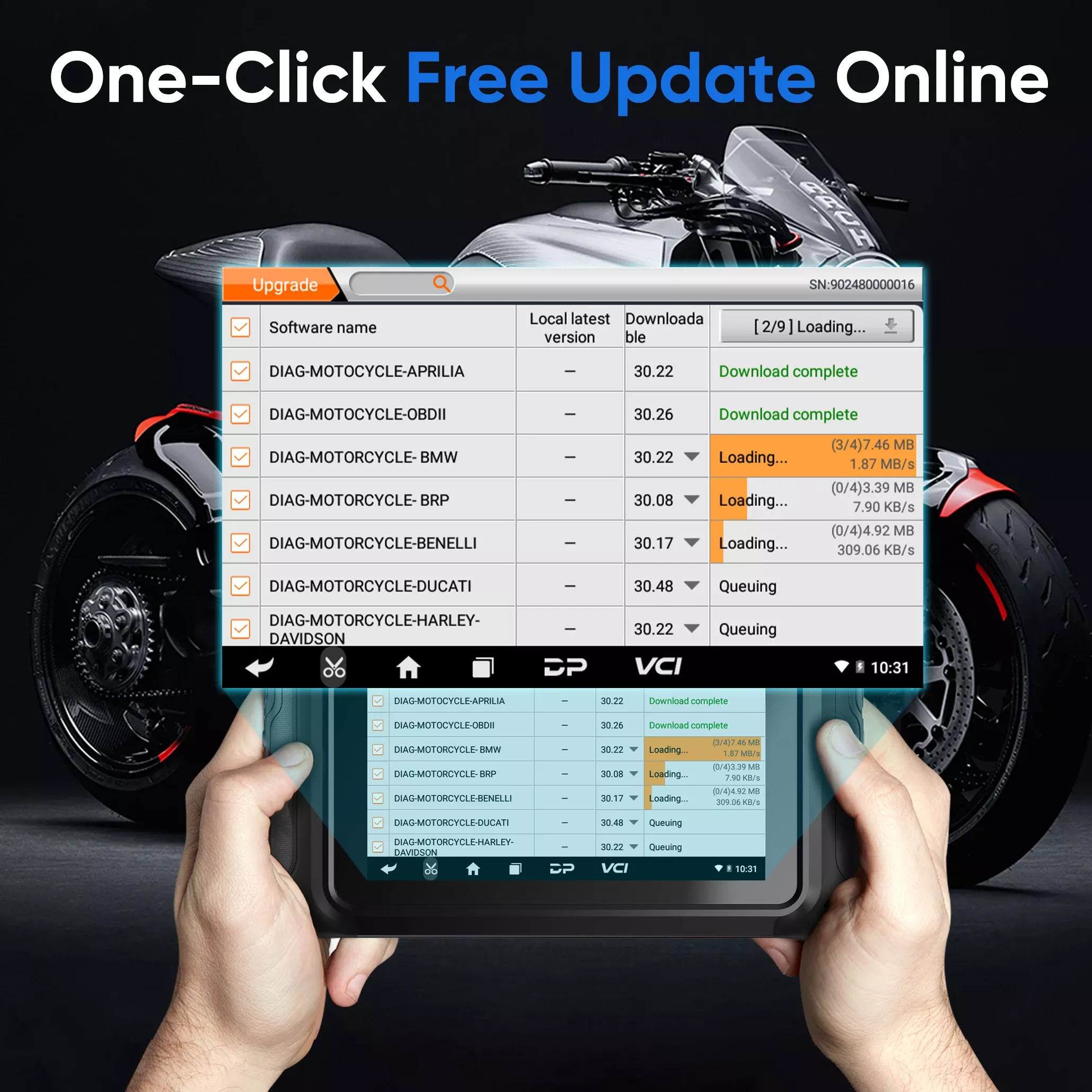 ANCEL MT700 OBD2 Motorrad Scanner