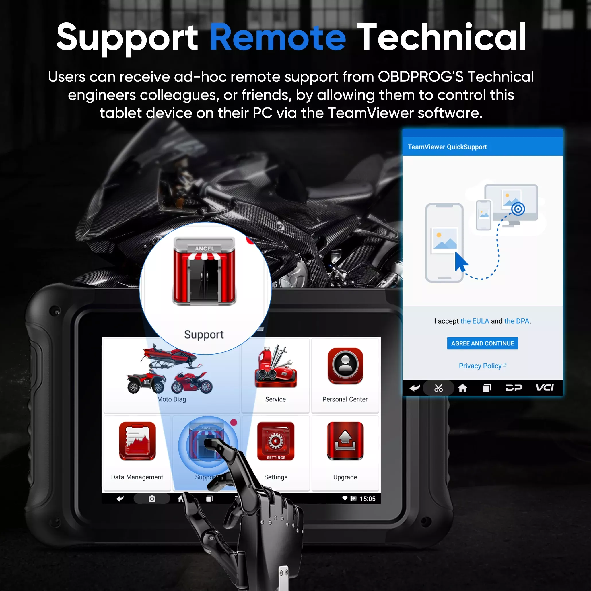 ANCEL MT700 OBD2 Motorrad Scanner