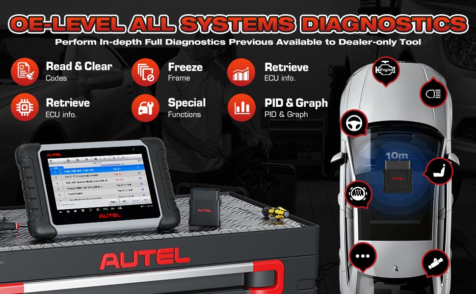 Autel MaxiCOM MK808BT PRO Autodiagnose Scan Werkzeug