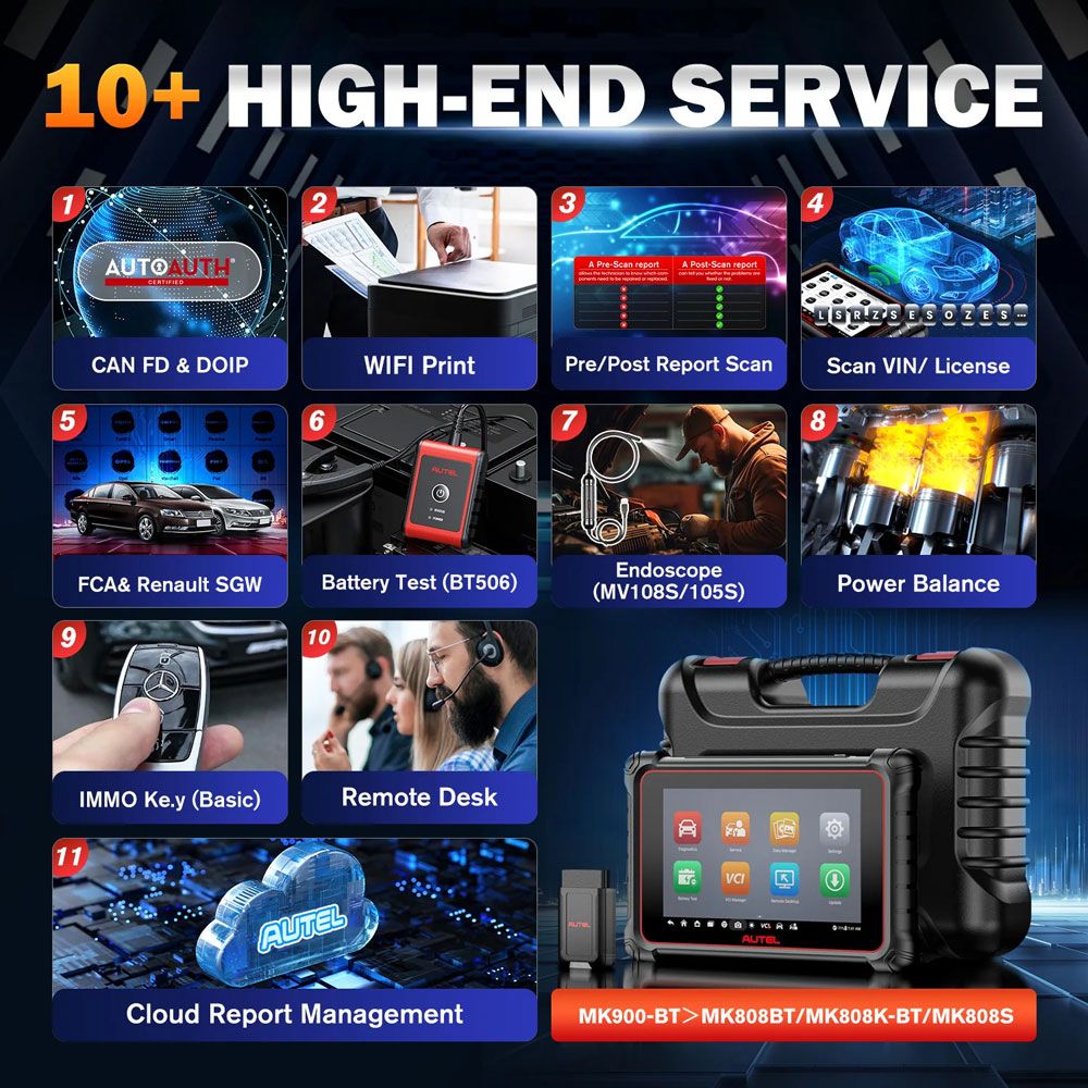 Autel MaxiCOM MK900-BT bidirektionaler Diagnosescanner