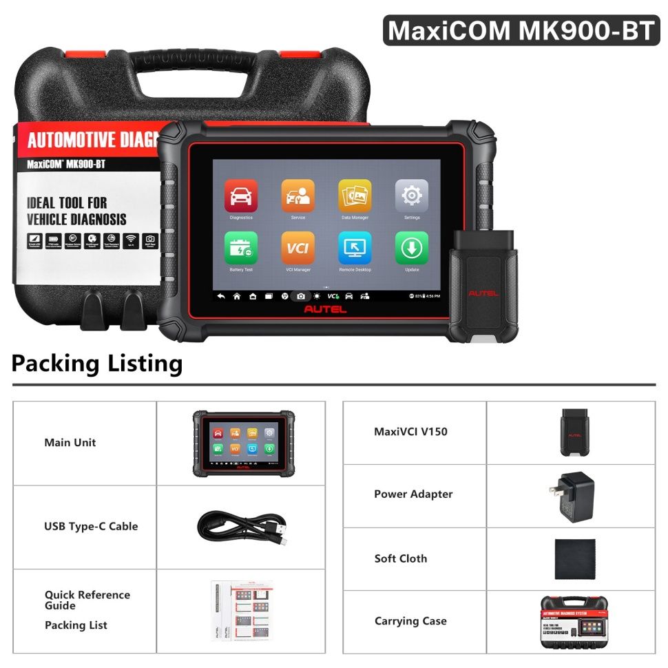Autel MaxiCOM MK900BT Paketliste