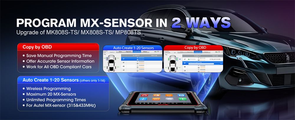 Autel MaxiCOM MK900TS MK900-TS Drahtlose TPMS Diagnostik 