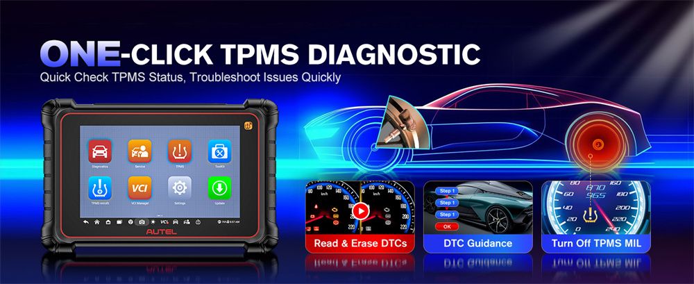 Autel MaxiCOM MK900TS MK900-TS Drahtlose TPMS Diagnostik 