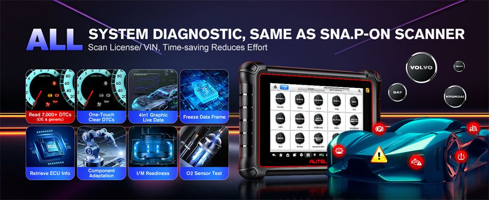 Autel MaxiCOM MK900TS MK900-TS Drahtlose TPMS Diagnostik 
