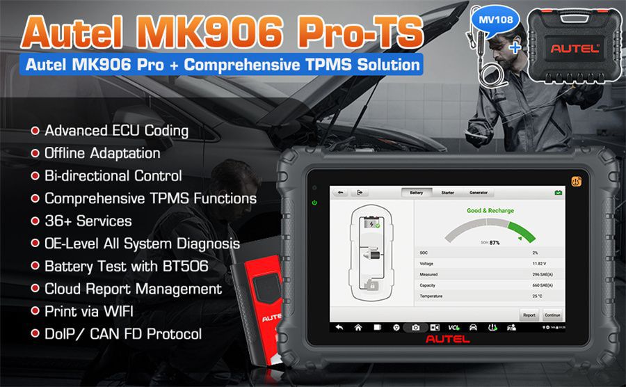  Autel MaxiCOM MK906 PRO-TS Automotive Diagnose und RDKS Relearn Tool 