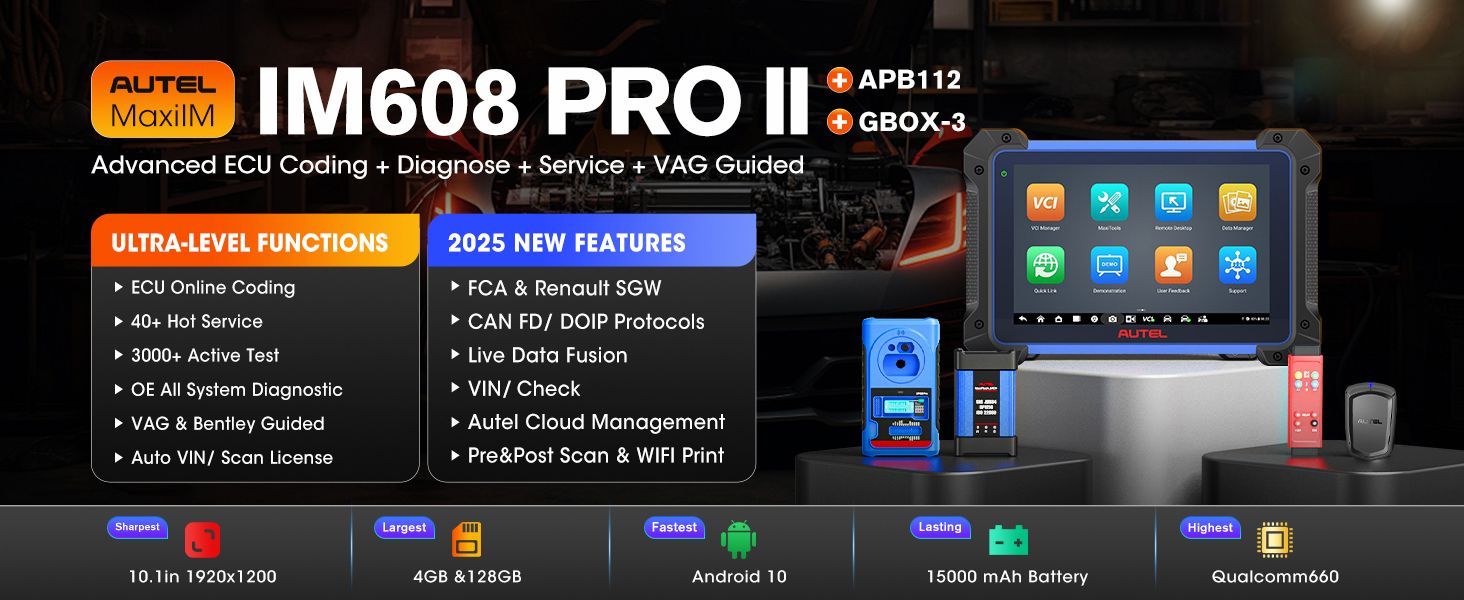 Autel IM608 PRO II mit gbox-3 und apb112