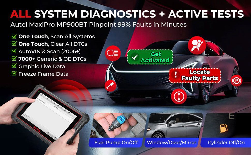 AUTEL MaxiPRO MP900BT KIT Auto Diagnose Scanner