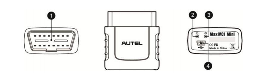 Original Autel MaxiVCI Mini VCI Mini Bluetooth Diagnose