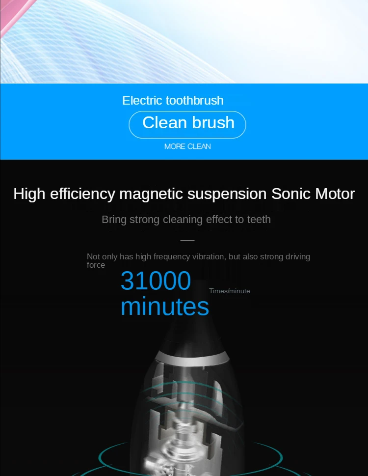 Sonic Zahnb&uuml;rste f&uuml;r Erwachsene &ndash; Wasserdichte elektrisc