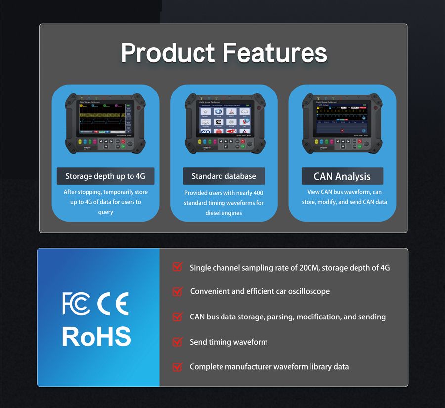 DIAGXT T80 Universal Oszilloskop & Automotive Oszilloskop