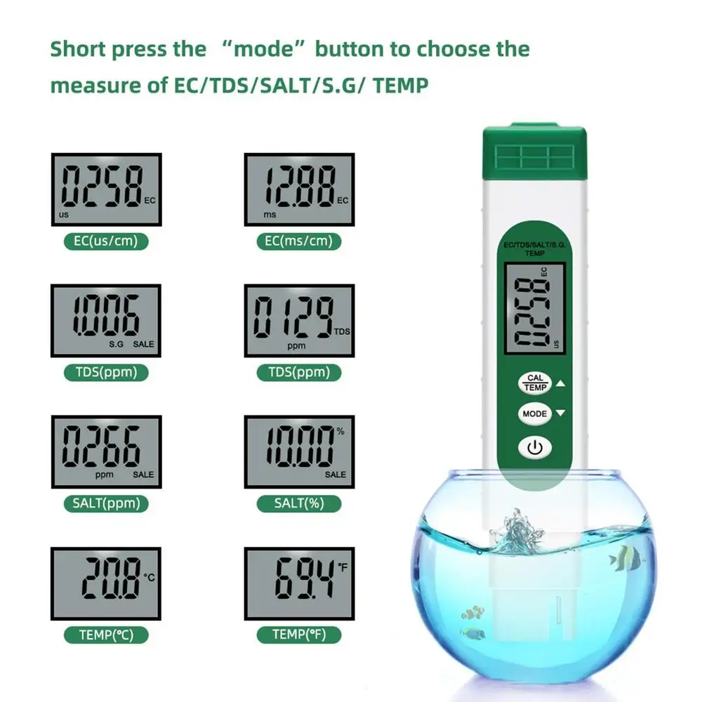 Digital Water Tester EC TDS Temp Meter