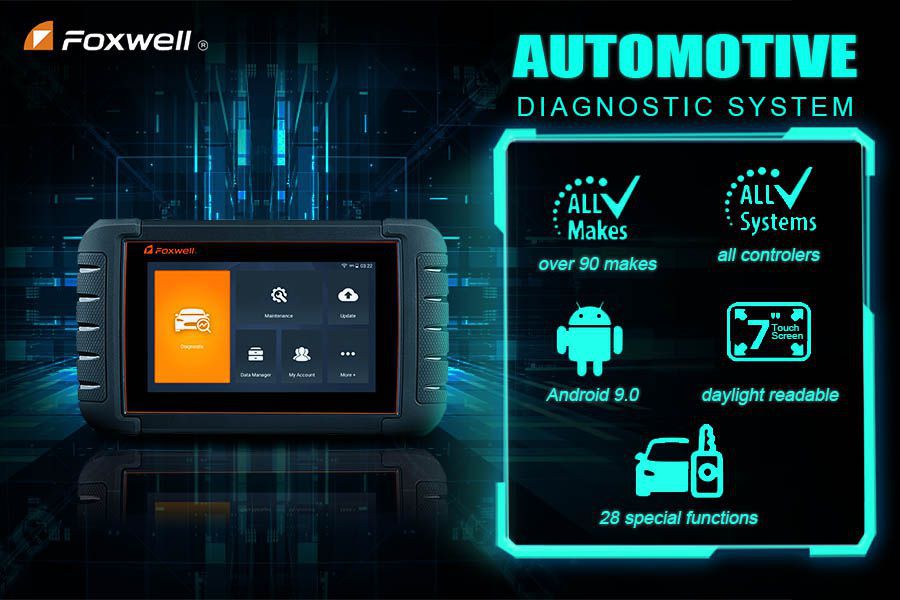 Foxwell NT809 All System Diagnostic Tool mit 28 Reset Service Funktionen