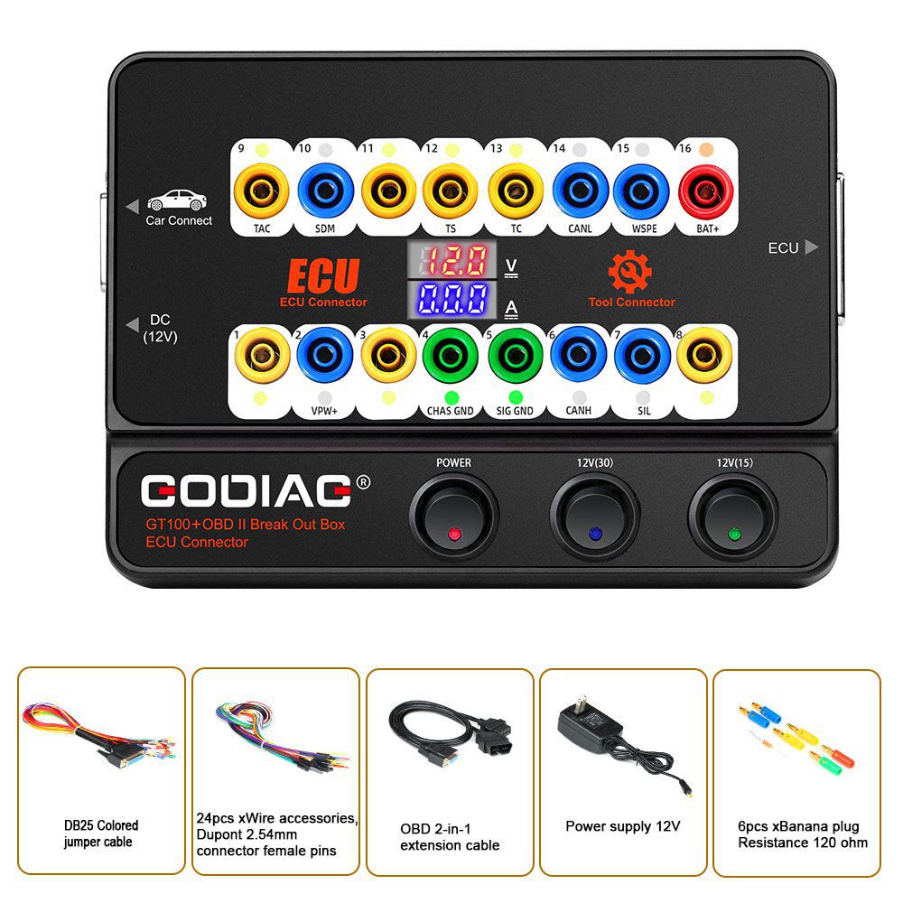 GODIAG GT100+ GT100 Pro mit elektronischer Stromanzeige Paketliste