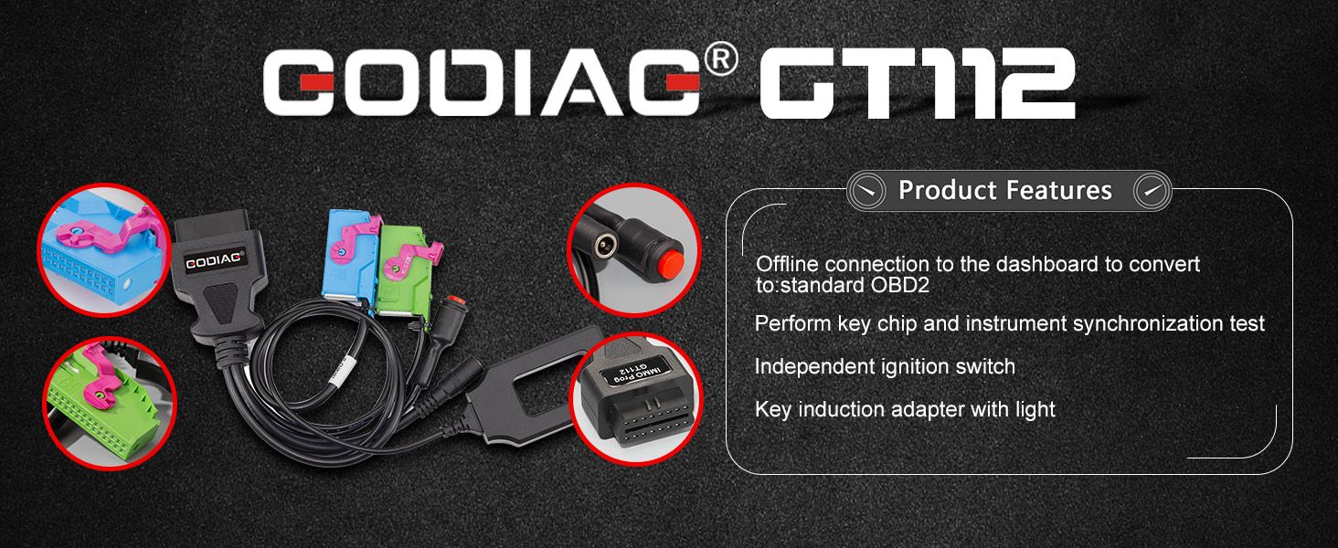 GODIAG GT112 K-Line FÜR VW Skoda Sitz 2. und 3. Generation Dashboard IMMO Schlüssel Matching Test Plattform 