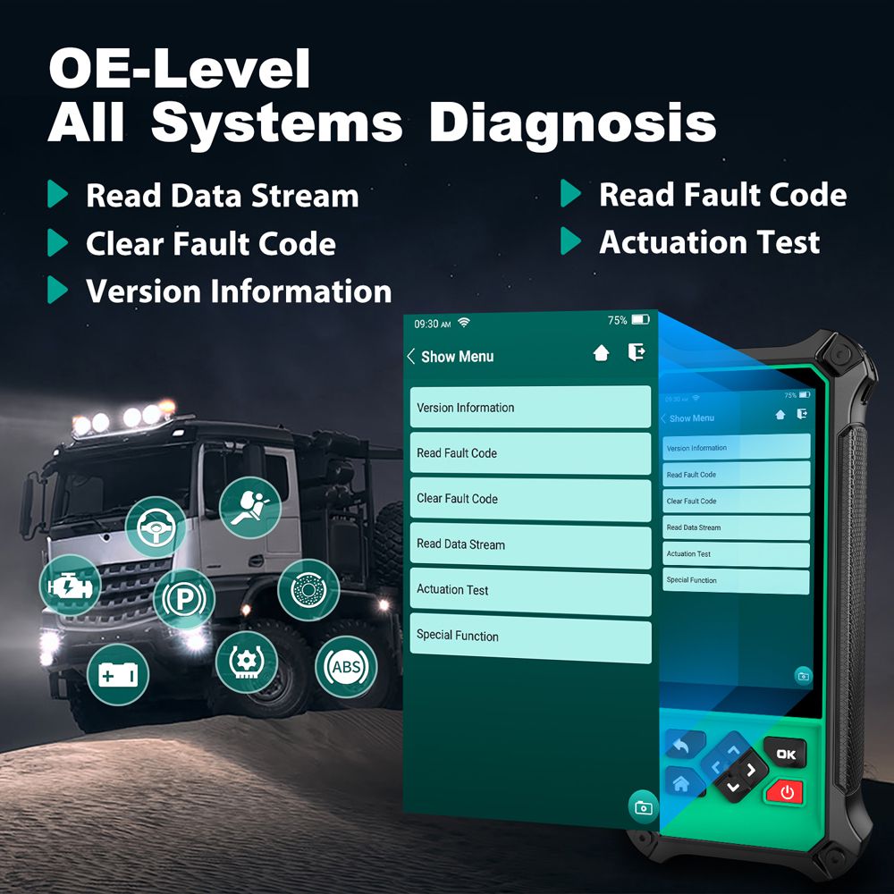 NEW CHIP HDT301 OBD2 Truck Diagnostic Scanner