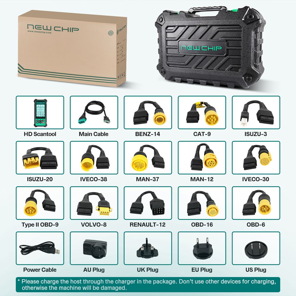 NEW CHIP HDT301 OBD2 Truck Diagnostic Scanner