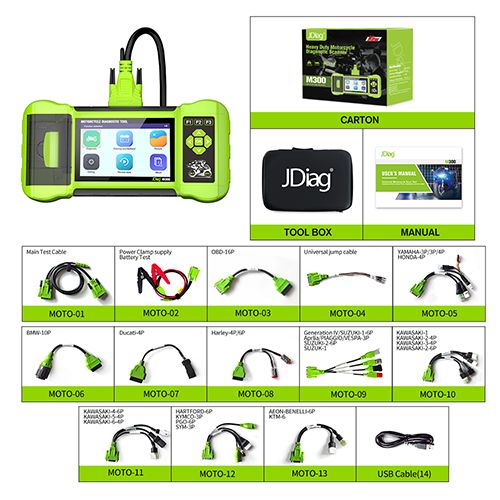 JDiag M300 Handheld Motorrad Diagnosescanner