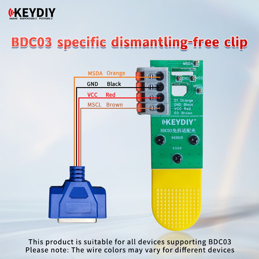 KEYDIY BDC03 Spezifische demontierfreie Clip-Arbeit mit KD-X4