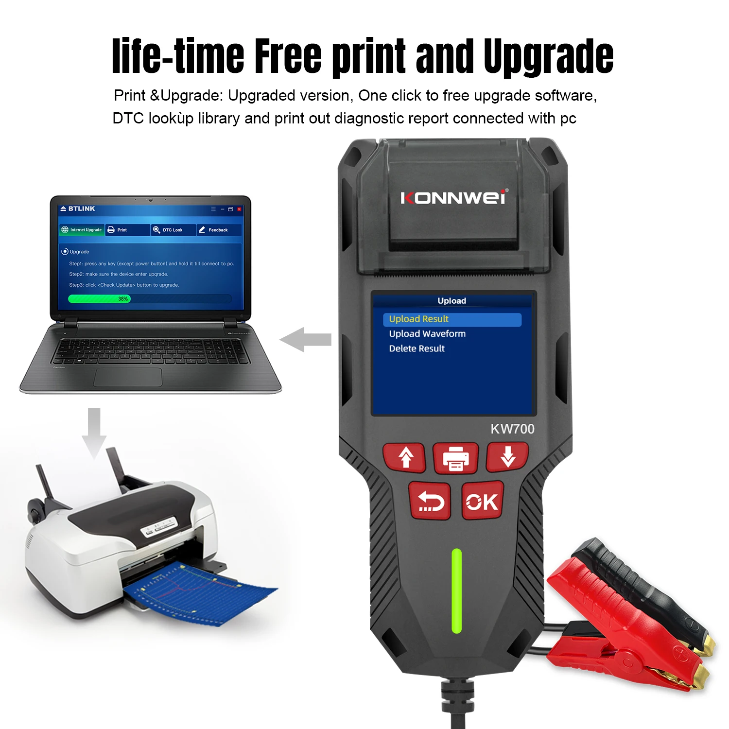 KONNWEI KW700 12V/24V Batterie Tester