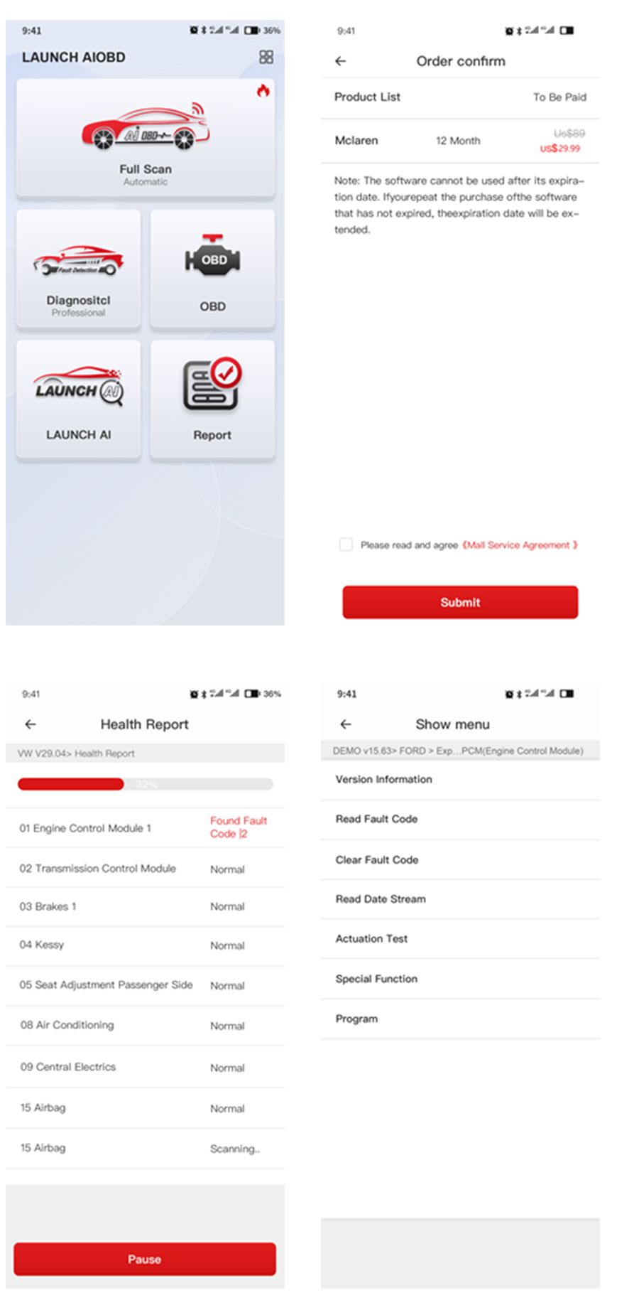 LAUNCH AIOBD Automotive Diagnose Terminal
