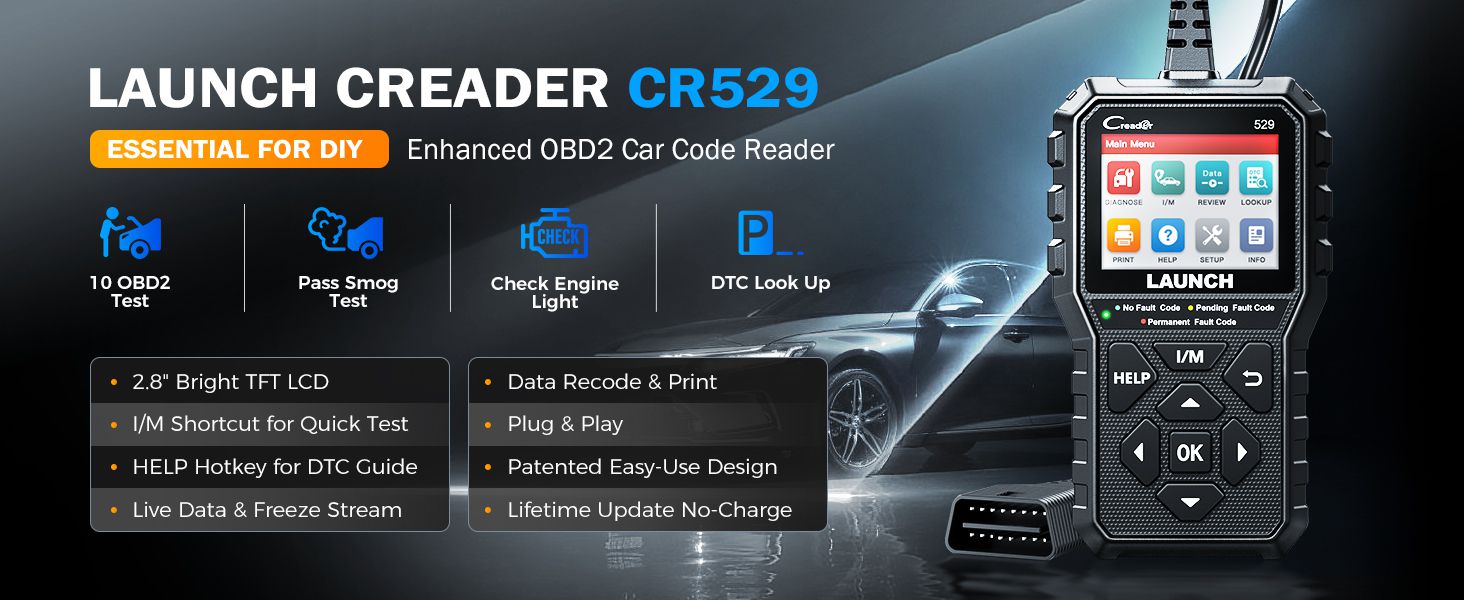LAUNCH CR529 Creader 529 Code Reader Voller OBDII-Scanner