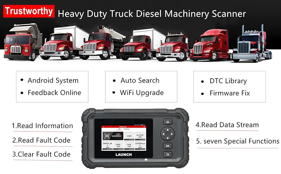 2024 Neue Launch CRP129 HD Elite 24V Heavy Duty Truck Dia