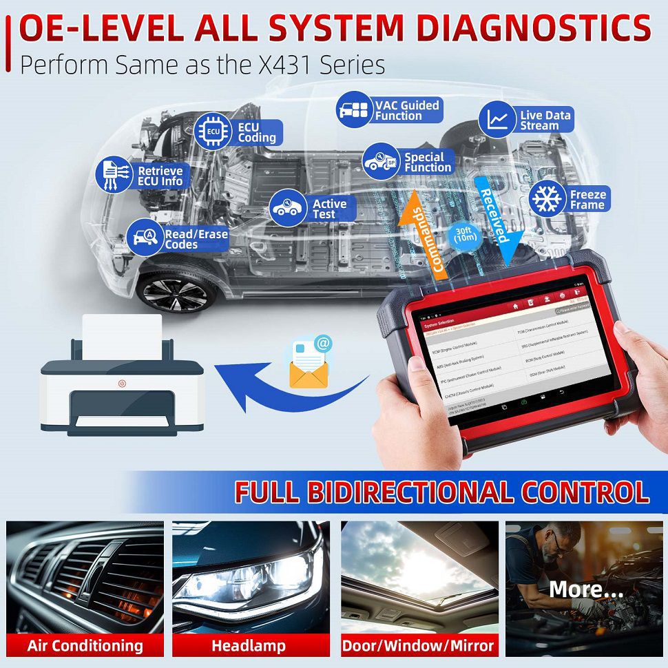 LAUNCH X431 CRP919E BT Auto Diagnosewerkzeug DBScar VII VCI Auto OBD OBD2 Scanner Aktive Test ECU Codierung CANFD DOIP 31+ Reset Services 