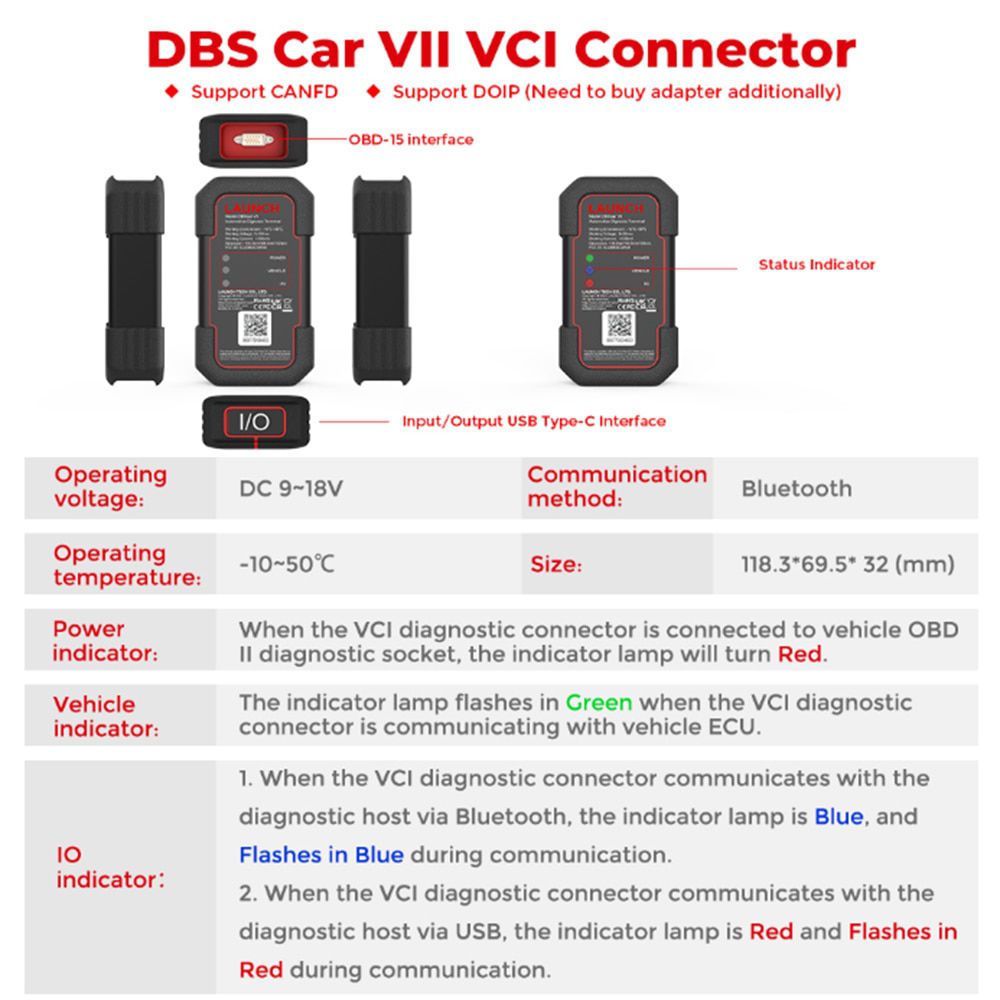 LAUNCH DBScar VII Bluetooth Scanner