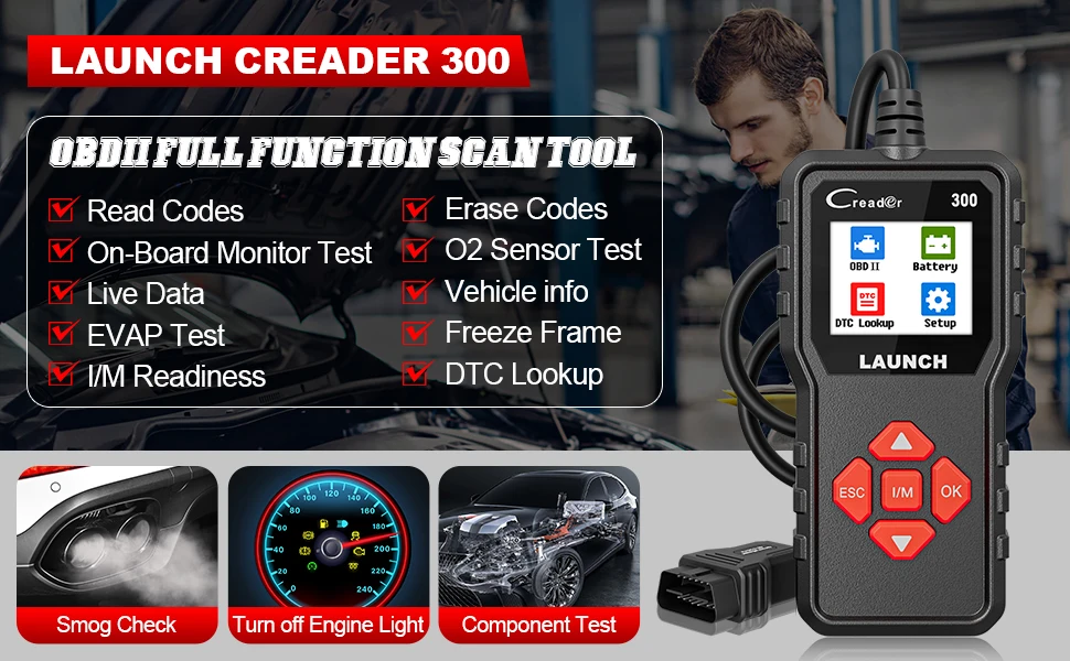 LAUNCH X431 CR300 OBD2 SCANNER KANN Auto-Code-Leser