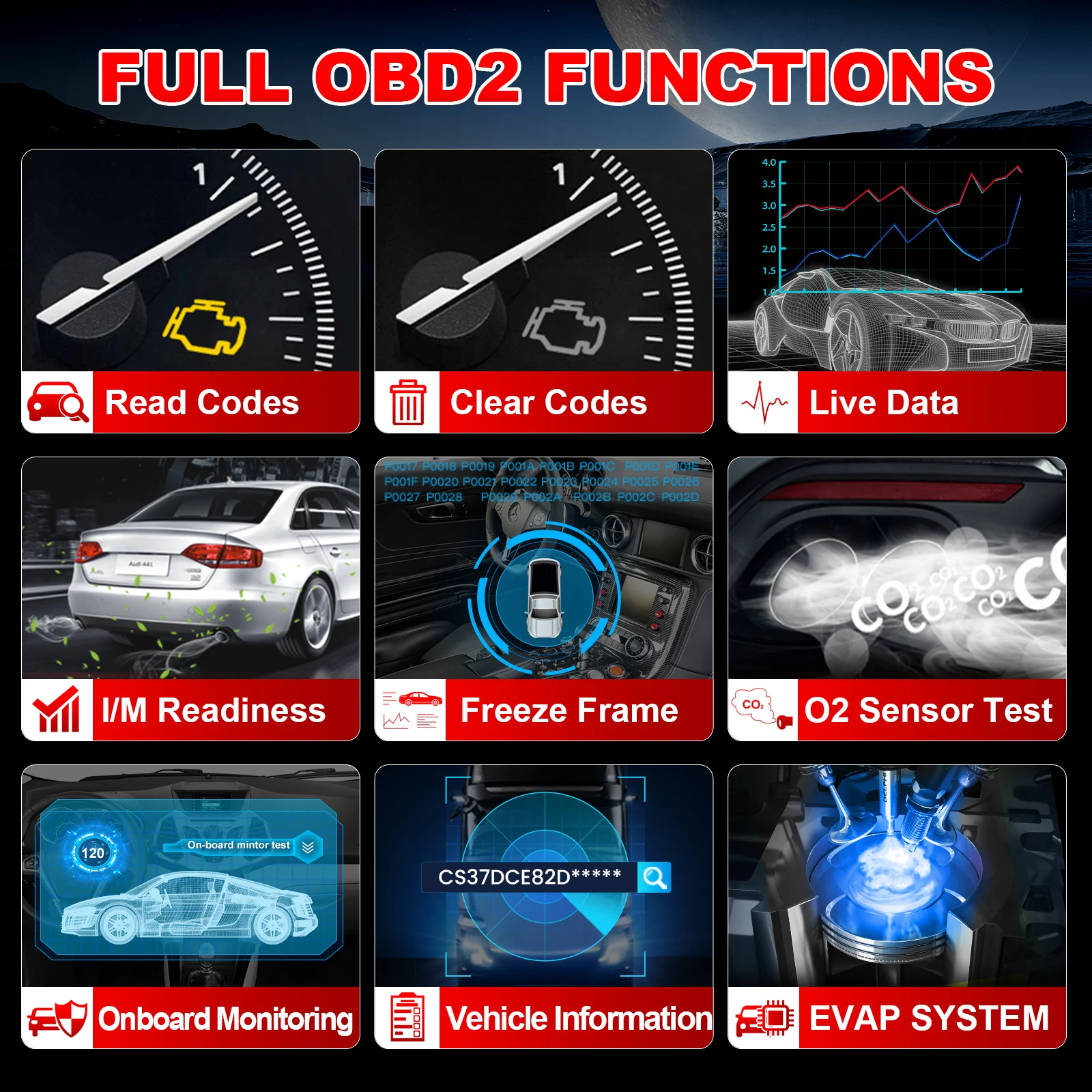 LAUNCH X431 CR300 OBD2 SCANNER KANN Auto-Code-Leser